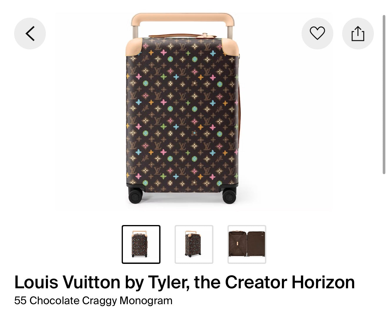 Louis Vuitton by Tyler, the Creator Horizon 55 Chocolate Craggy Monogram